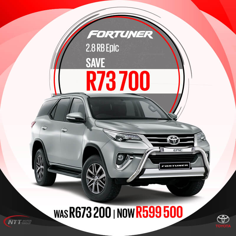 Toyota Fortuner 2.8 RB EPIC - NTT Motor Group - Cars for Sale in South Africa